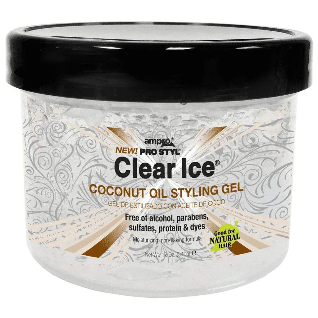 Ampro Pro Styl Clear Ice Coconut Oil Styling Gel 12oz