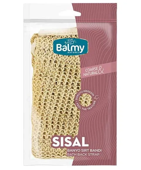 Balmy Naturel Coarse And Natural Sisal Bath Back Strap