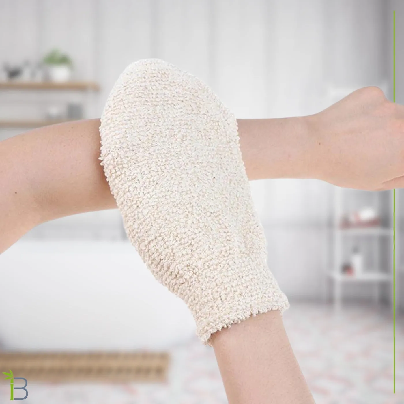 Bamboo Shower Glove Double-Sided Exfoliating Mitten