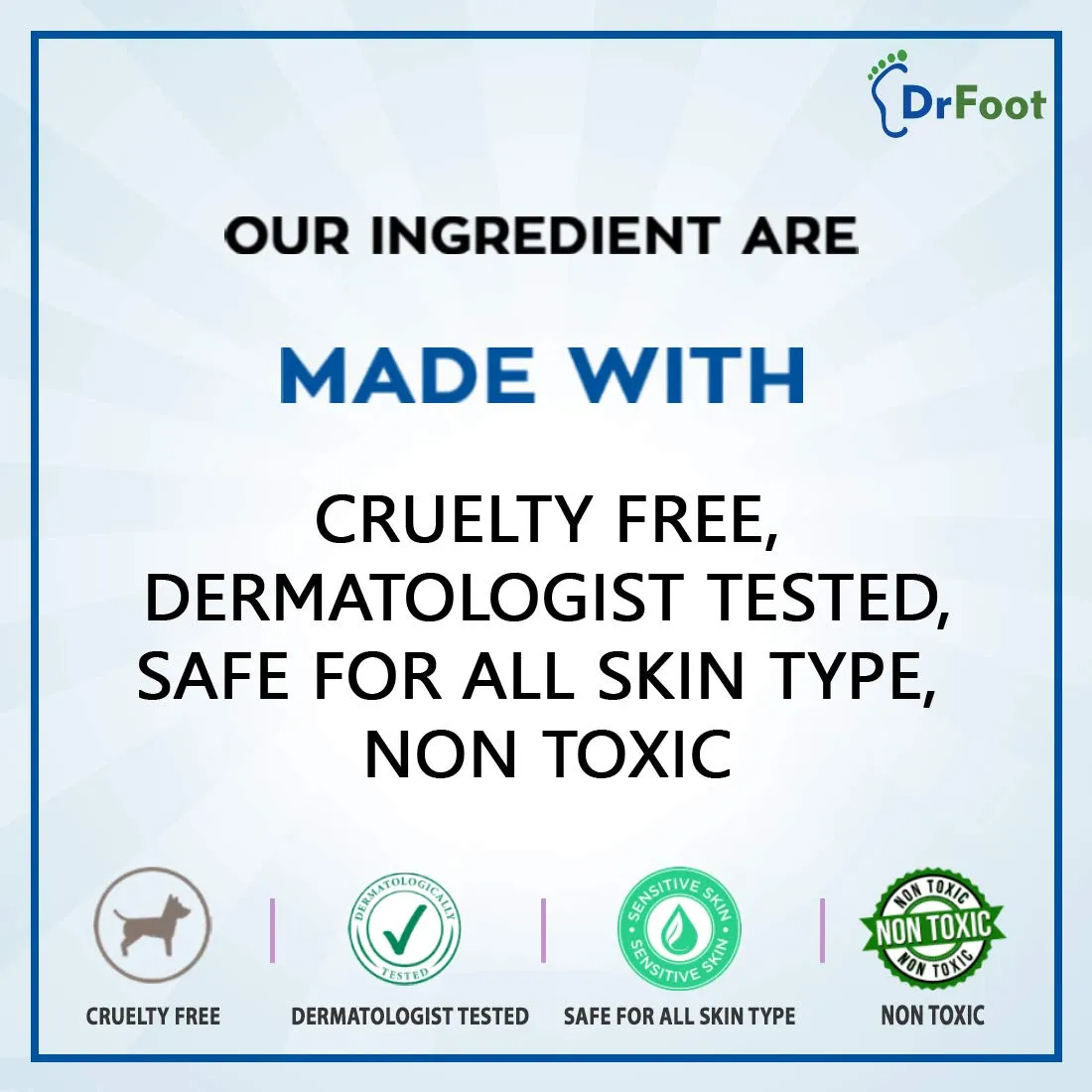 Dr Foot Foot Scrub with Tea Tree, Sweet Almond Oil | Exfoliator Dry Skin Remover, Softens for Thick Cracked Dry Heel Feet | Paraben Free | 100gm