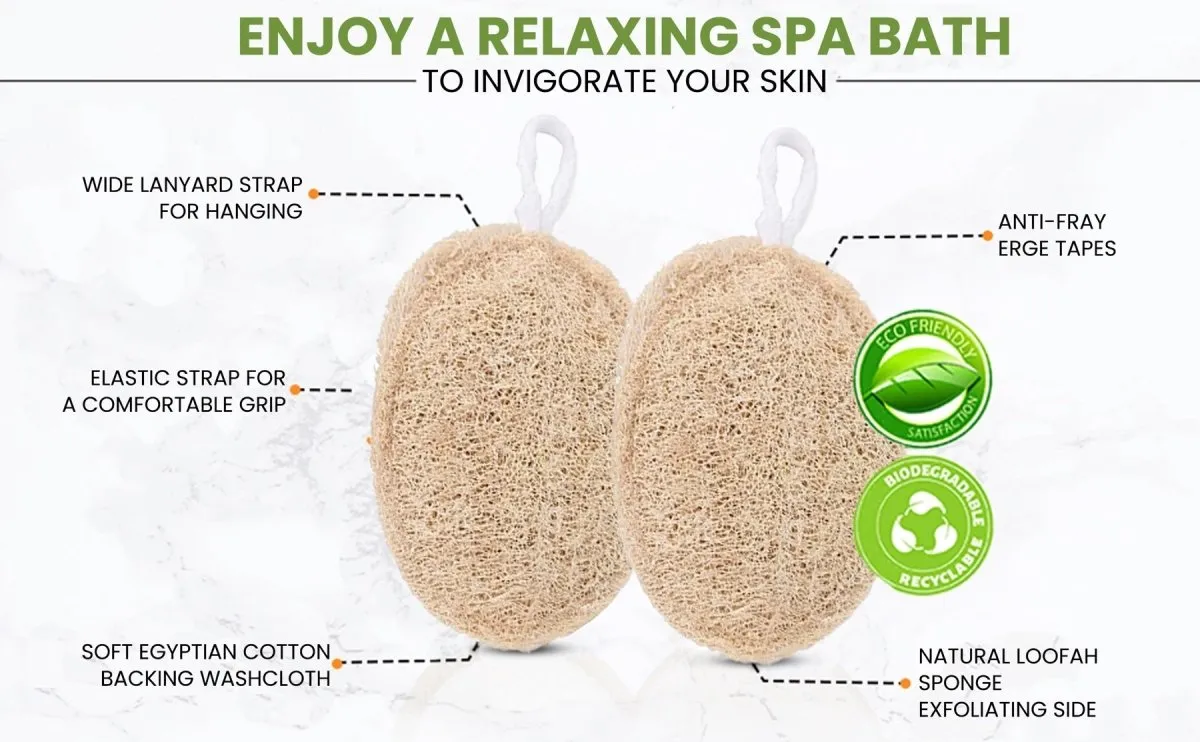 Eco Friendly Loofah for Bath- Round Shape