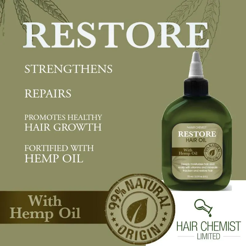 Hair Chemist Solutions Restore Hemp Hair Oil 2.5 oz.