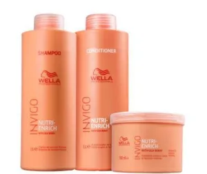 Invigo Nutri-Enrich Dry Chemically Treated Hair Nutrition Kit 3 Prod. - Wella