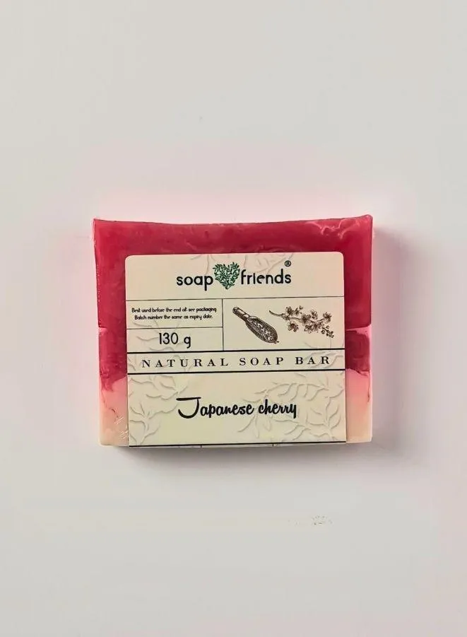 Japanese Cherry Soap Bar | 130g Cherry Soap for Daily Moisturizing Cleanse and Sensory Delight by Soap&Friends