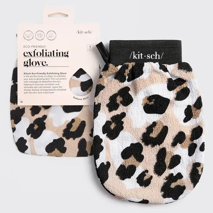 Kitsch -Eco-Friendly Exfoliating Body Glove-Leopard