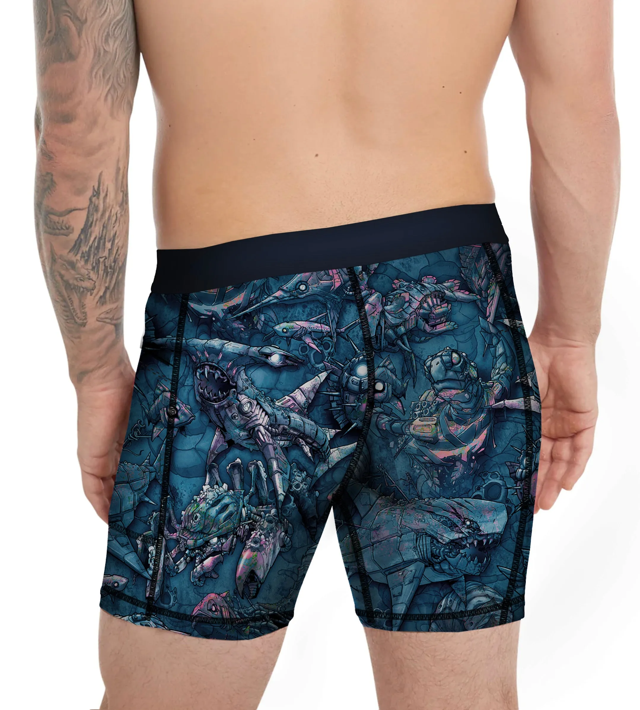 MENS Eco-friendly Clockwork Ocean Scuba Shorts