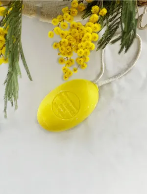 Mimosa oval soap on rope