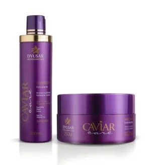 Moiturizing Caviar Care Keratin Argan Home Care Maintenance Kit 2x300 - Dyusar