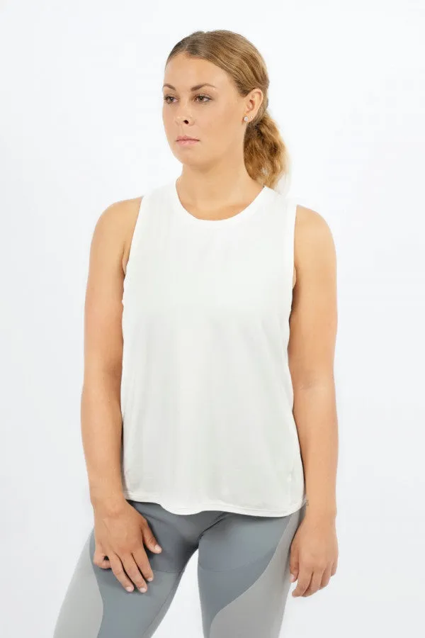 OKAYAMA MODAL SLEEVELESS TOP - WHITE