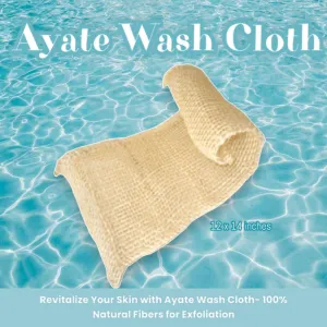 Revitalize Your Skin with Ayate Wash Cloth- 100% Natural Fibers for Exfoliation