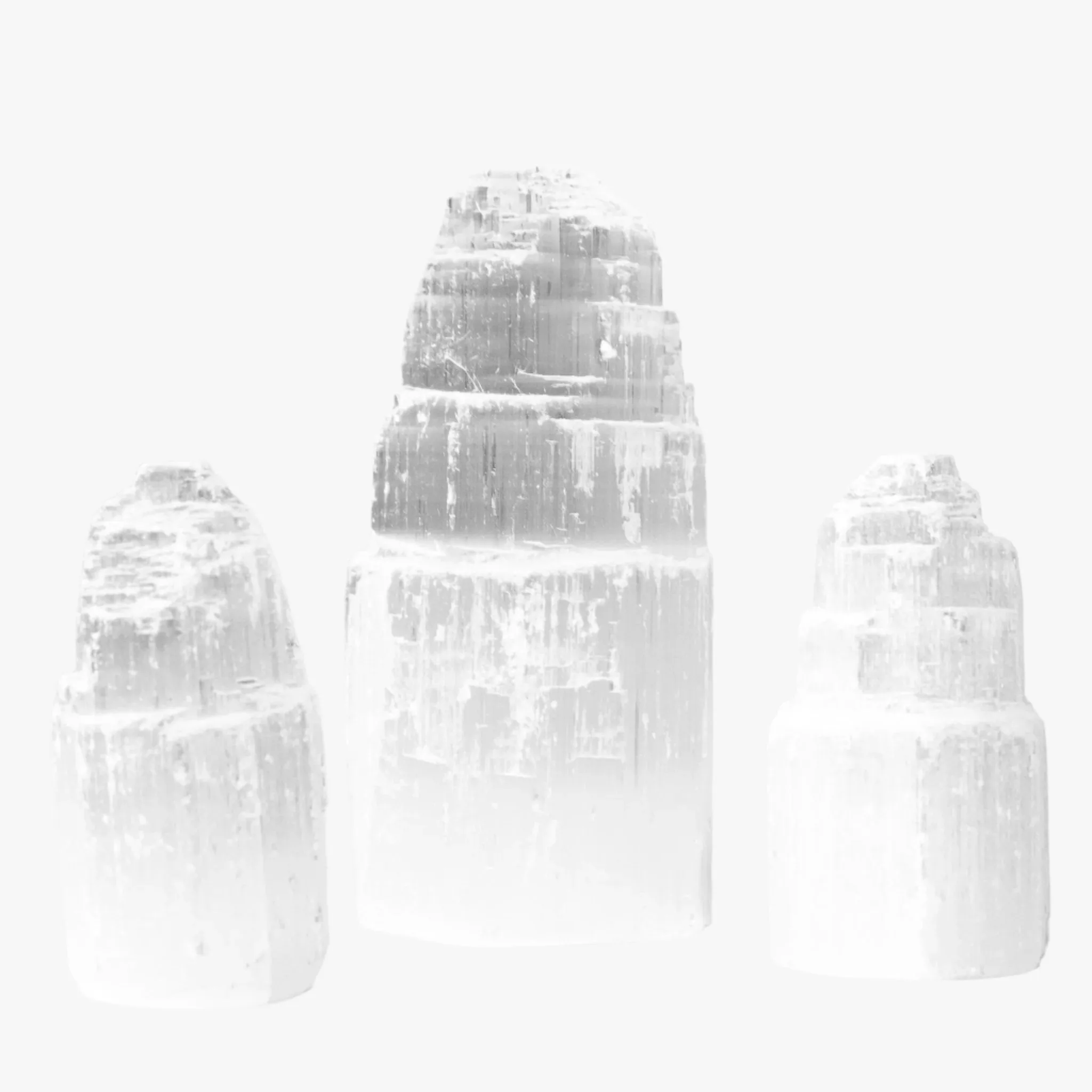 Selenite Step Tower Sets