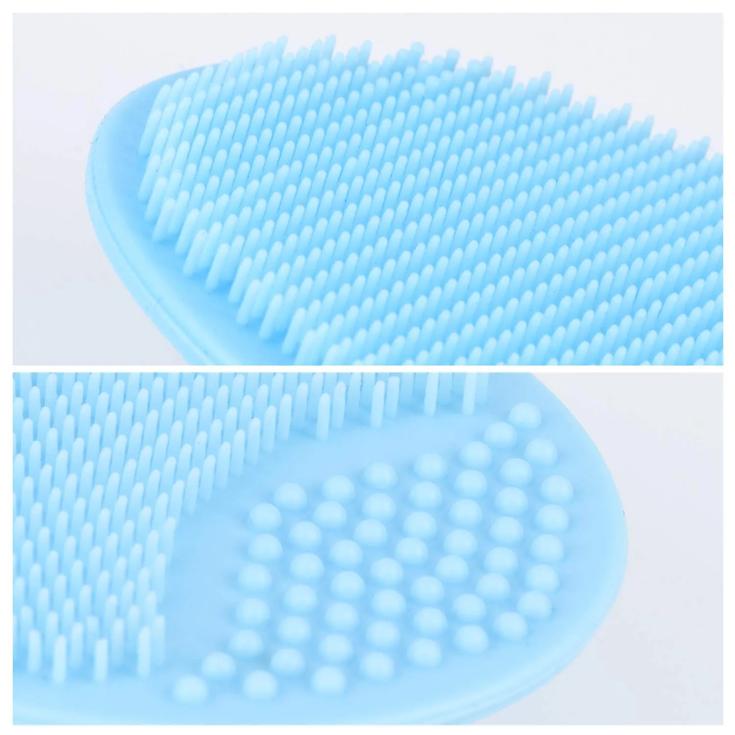 Silicone Face Scrubbers Exfoliator Brush-Facial Cleansing Brush Blackhead Scrubber Exfoliating Brush-Facial Cleansing Pads Precision Pore Cleansing Pad Acne Removing Face Brush-2 Pack, Grey and White