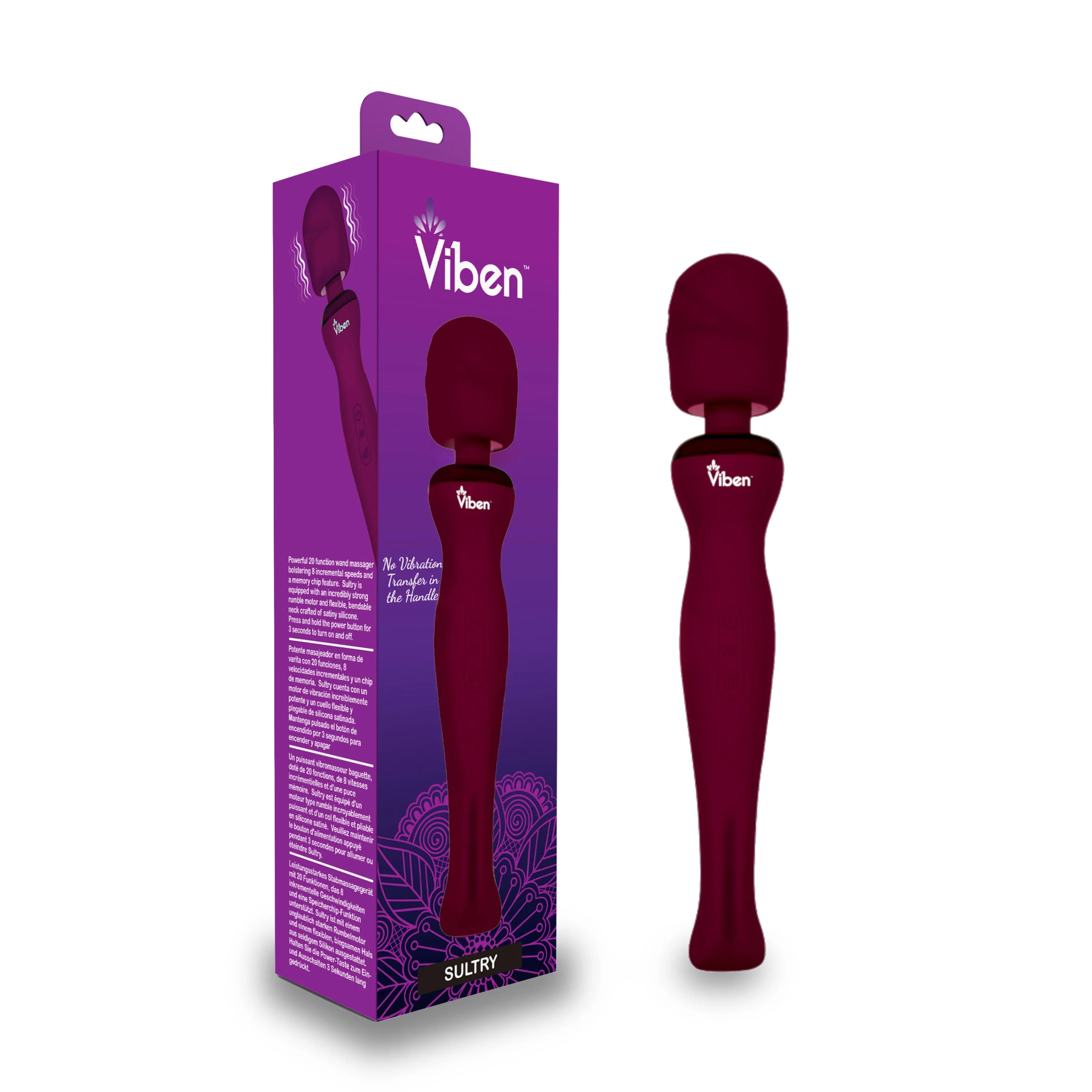 Sultry - Ruby - Intense Handheld Wand Massager